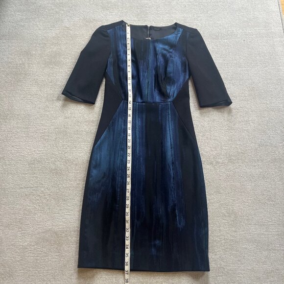 Elie Tahari Estelle Dress Cocktail Blue/Black sz 0 Retail $448 - Picture 8 of 9